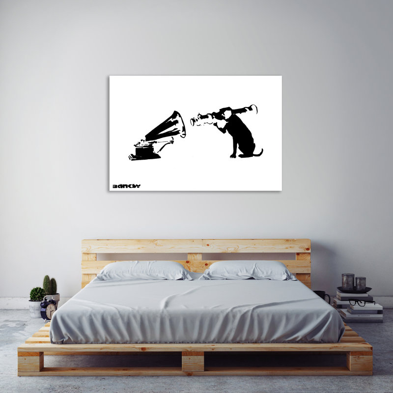 «Dog with HMV Missile», reproduction d'impression sur toile tendue en blanc, H 24 po x l 36 po x P 1,5 po