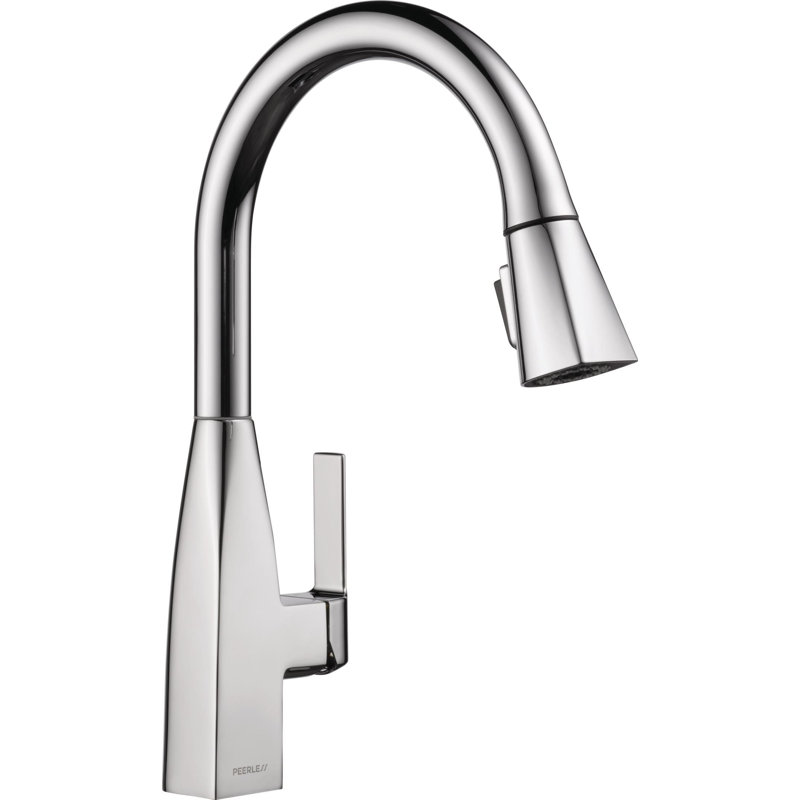 Xander Pull Down Sprayer Kitchen Sink Faucet, Single Handle Kitchen Faucet, Chrome
