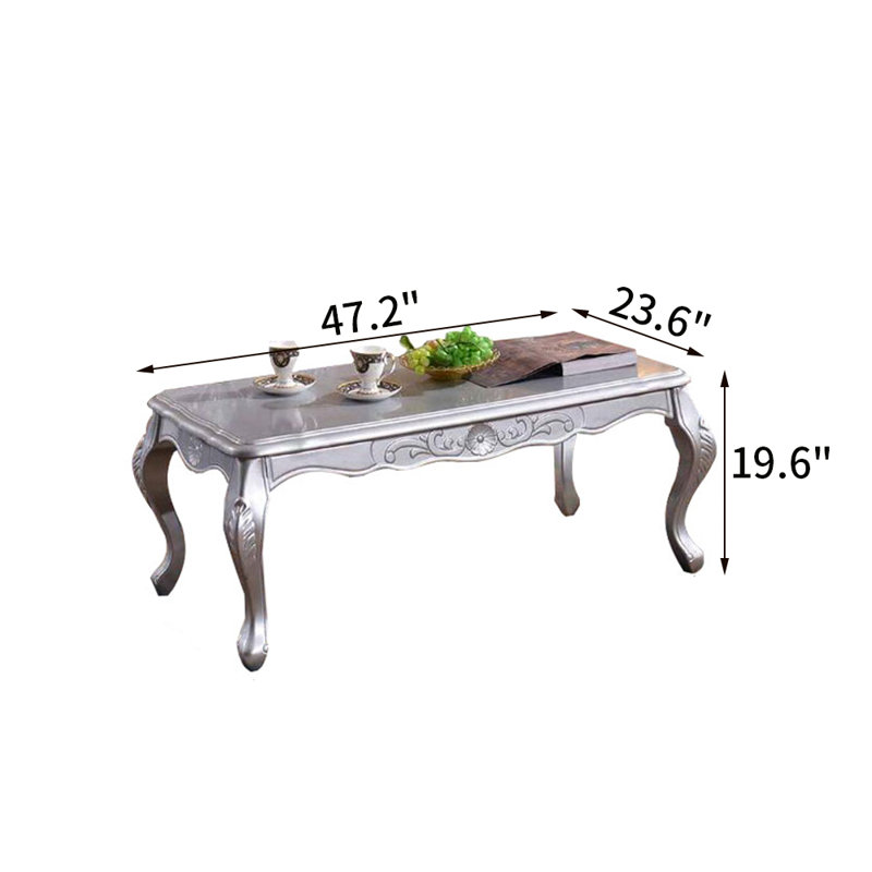 Aubina Single Coffee Table, Silver