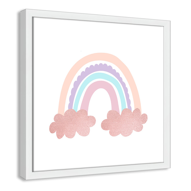 Rainbow Plants & Flowers, 17" H x 17" W x 1.19" D, White Box Framed