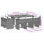  Patio Dining Set Set Of 10 Black, Brown, Cream White