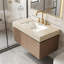 Wall Mounted Single Double Single Vanity Bathroom Vanity With Solid Surface Top-867481366