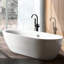 Robinet de baignoire autoportant avec douche à main, baignoire portable en métal noir mat