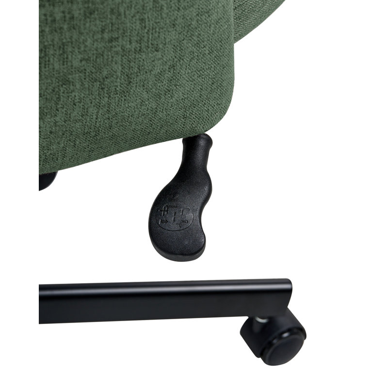 Office Chair Swivel Fabric, Dark Green
