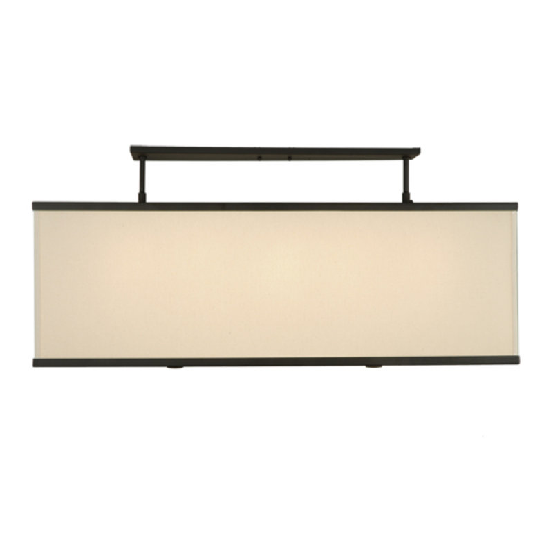Luminaire suspendu rectangulaire unique à 5 lumières Yehiel