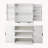 Spacious Fluted Kitchen Pantry Hargett with 3 Keyboard Drawers and 6 Adjustable Shelves, Perfect for Versatile Storage in Multiple Rooms-1568691319