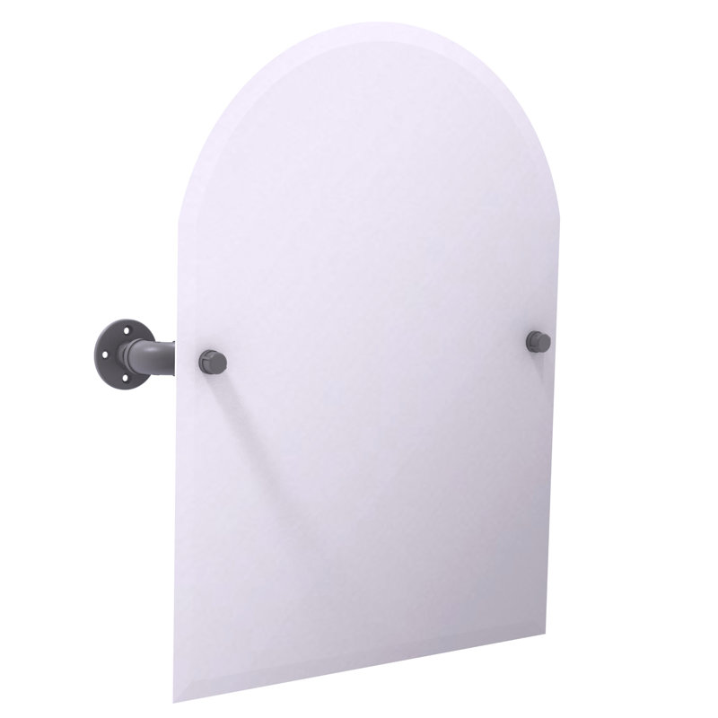 Bayer Flat Wall Mirror, Matte Gray
