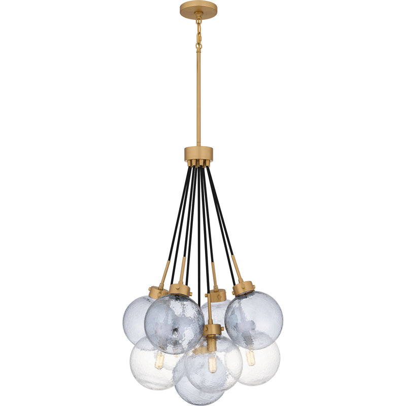 Lieselene 4-Light Brushed Weathered Brass Pendant Light