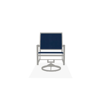 Bazza Sling Aluminum Frame Dining Height Swivel Rocker with Marine Grade Polymer Arm Accent