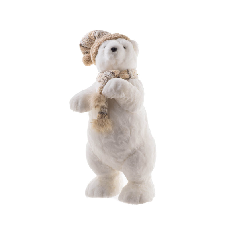 Ours grincheux blanc / beige en fausse fourrure