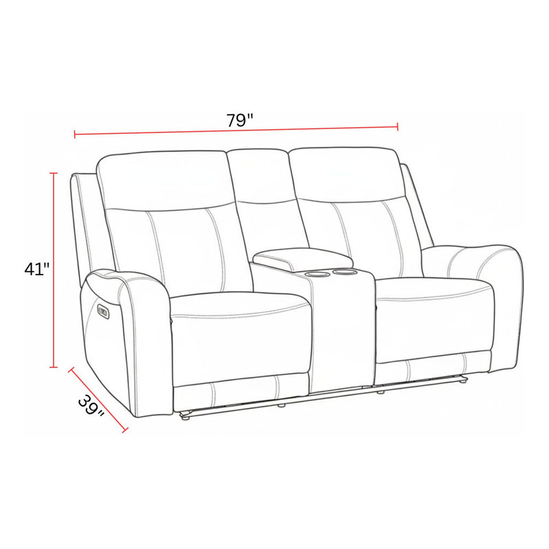 Jarrell Power Reclining Console Loveseat