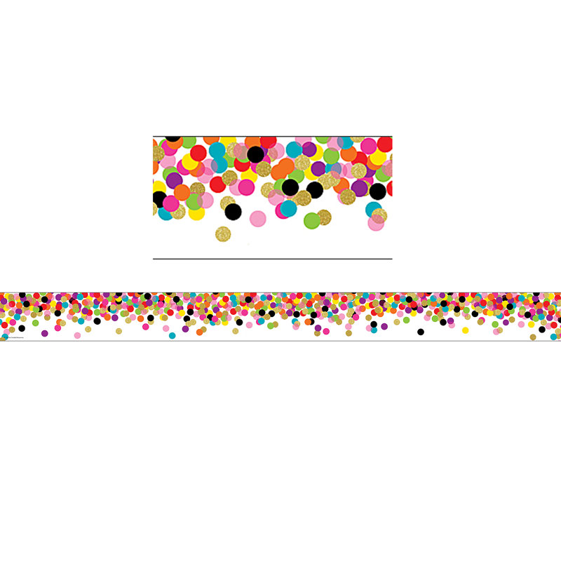 Garniture de bordure droite confetti