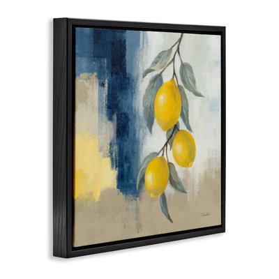 Art mural sur toile flottant, "Kitchen citrons" par Silvia Vassileva