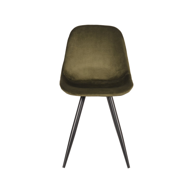 Dolezal 49cm H Velvet Upholstered Side Chair, Army