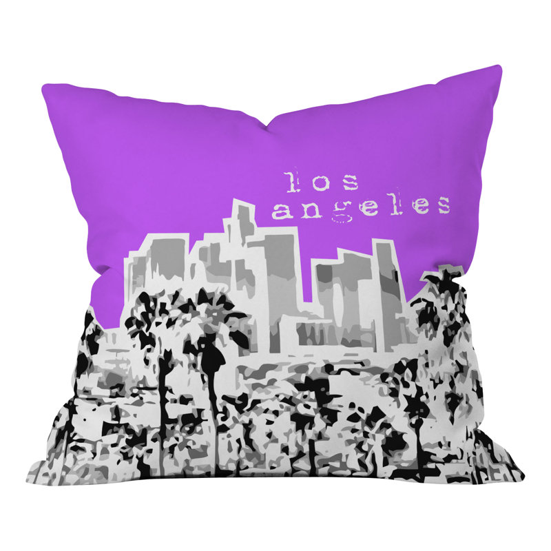 Coussin en jeté los angeles Bird Ave, 20 po x 20 po, Mauve