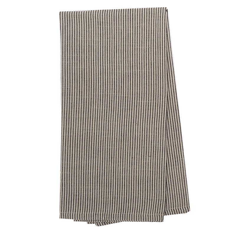 Ensemble de serviette de table en coton tissé 6 pièces Gilmour, Noir
