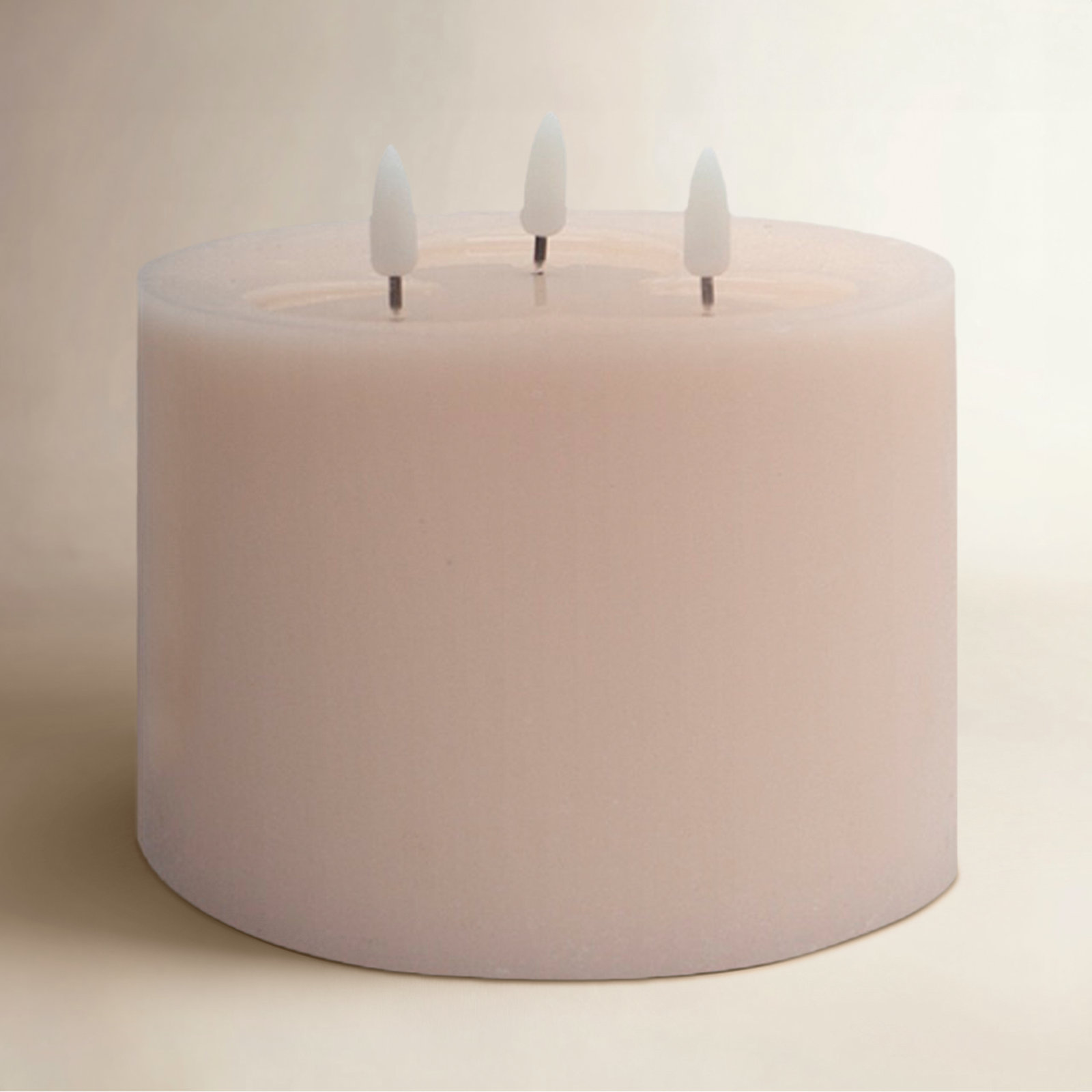 3-Wick Flameless Pillar Candle, Pink