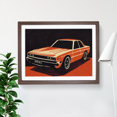 Classic Car Block Print - Framed Print