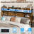  Issifu Farmhouse Headboard with Sliding Barn Door Storage, LED Light and Charging Station-537660707-537660709