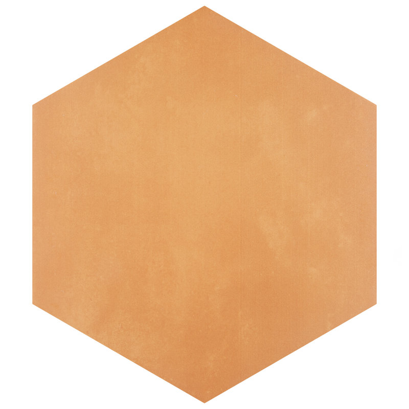 Horizon Hex 7-3/4" x 9"Porcelain Wall & Floor Tile, Orange