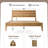 Tanira Queen Size Bed Frame - TAB-41-Q with Headboard & Footboard Solid Wood Platform Bed, Sturdy Slats Support, Metal Center Legs, Easy Assembly, No Box Spring Needed, Under-Bed Storage, Honey Oak-1966354041-1966354043