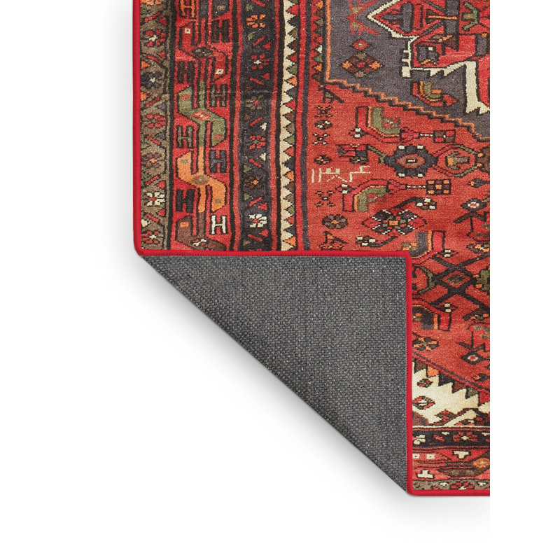 Tapis traditionnel rouge / beige, Rectangle 8 pi x 10 pi