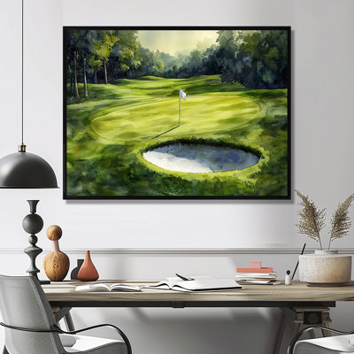 «Golf Course Champions Horizon II», art mural encadré