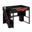Lit mezzanine Gaming avec bureau et escalier de rangement, lumières DEL et USB, double