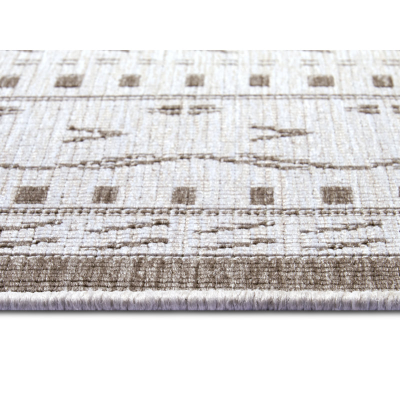 Kuba Woven Grey/Beige Rug, Runner 80 x 250cm
