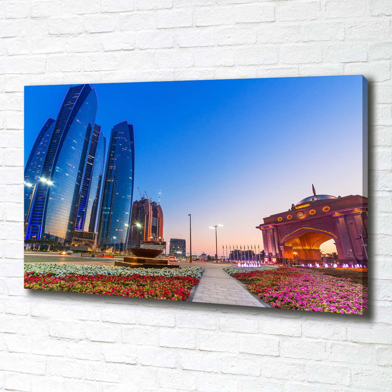 Streets Of Abu Dhabi - Wrapped Canvas Print