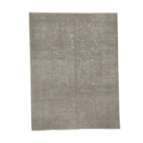 Hand-Knotted High-Quality Silver and Gray Area Rug