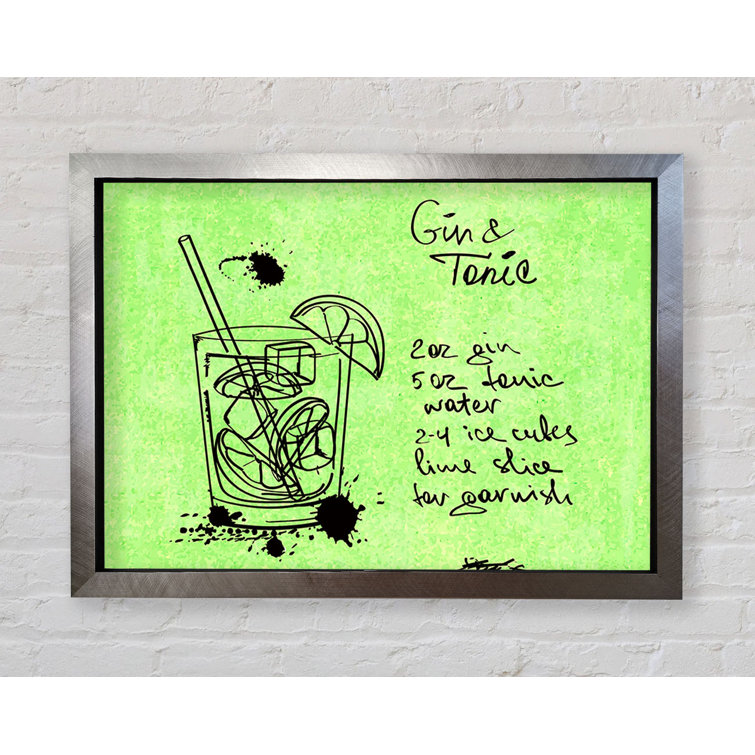 How To Make The Perfect Gin And Tonic - Single Picture Frame Print on Canvas