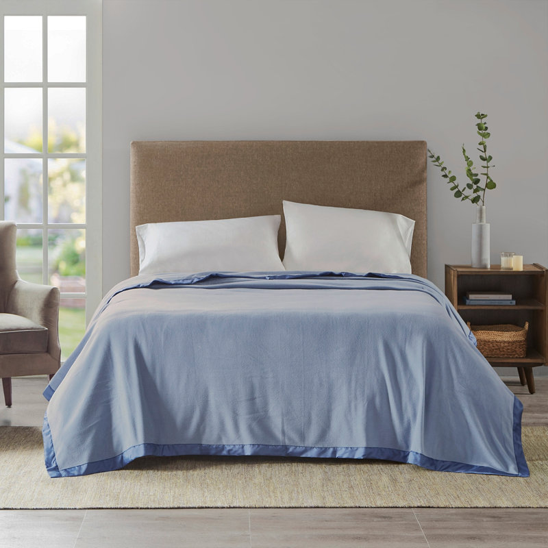 Microfleece Blanket Full/Queen, Queen, Blue