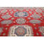 Tapis rouge en laine noué à la main de conception unique 11 pi 11 po x 15 pi 8 po