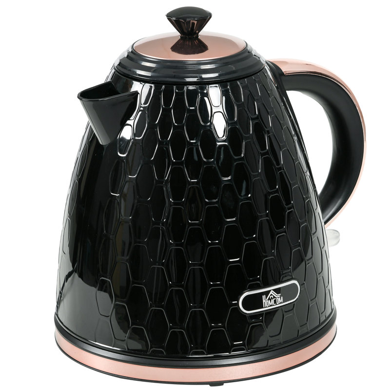HOMCOM 1.7L Electric Tea Kettle, Black