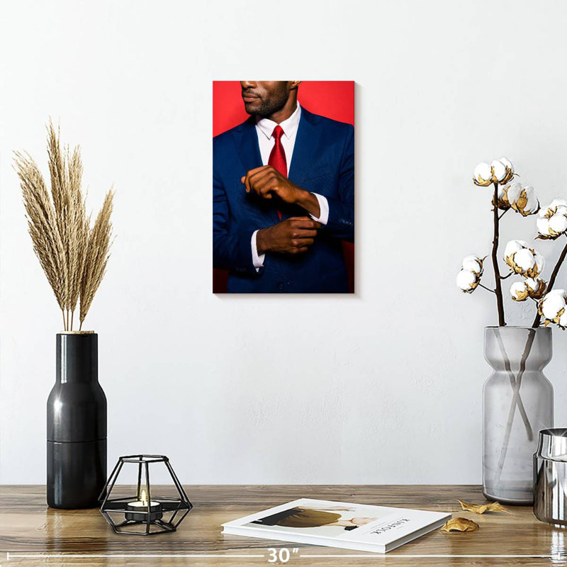 Shuttleworth Man In Blue Suit, 24" H x 16" W
