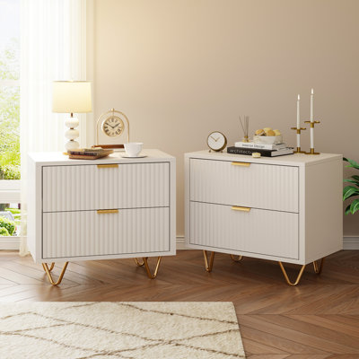 49cm W Manufactured Wood Bedside Table