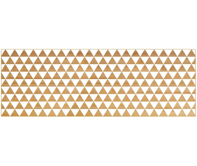 Amber Geometric Vinyl Indoor / Outdoor Area Rug, Runner 50 x 140cm