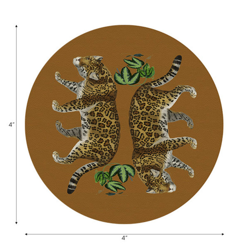 Sous-verres ronds en cuir Safri, Safri