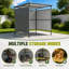 Pergola d'extérieur robuste de 6 x 6 pi avec toit rigide, pavillon de jardin multifonctionnel et remise pour patio et cour arrière