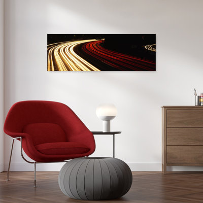 Hollywood Freeway At Night Ca Contemporary Architecture Wall Art