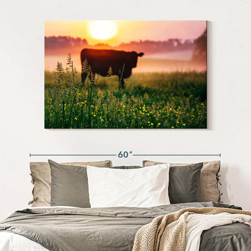 Alvord Cow Sunrise, H 34 po x l 51 po