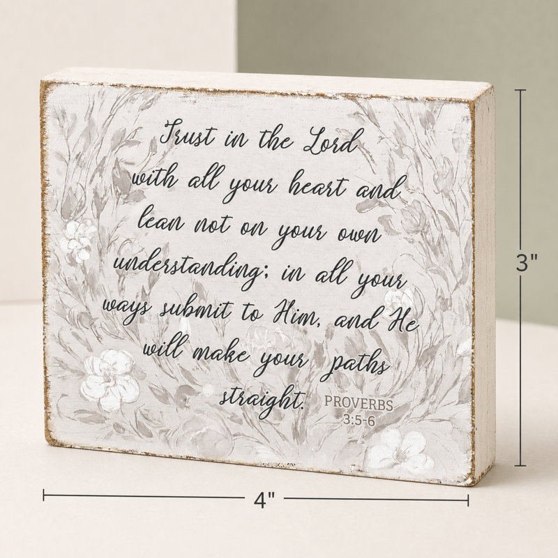 Plaque de table « Ayez confiance en le Seigneur » 4x3