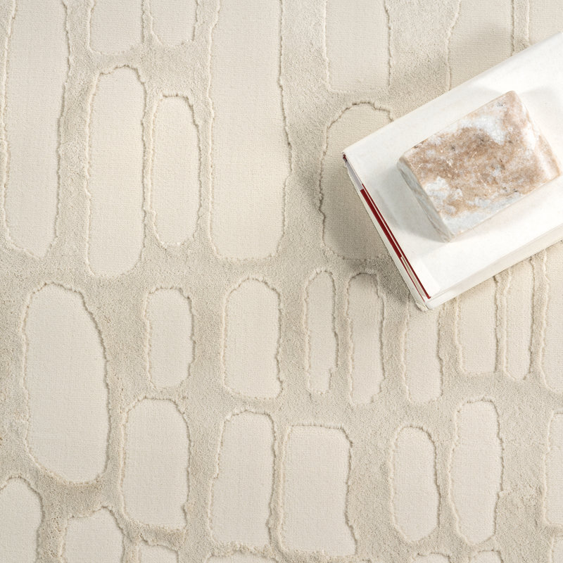 Belen Modern Abstract Area Rug, Round 6'