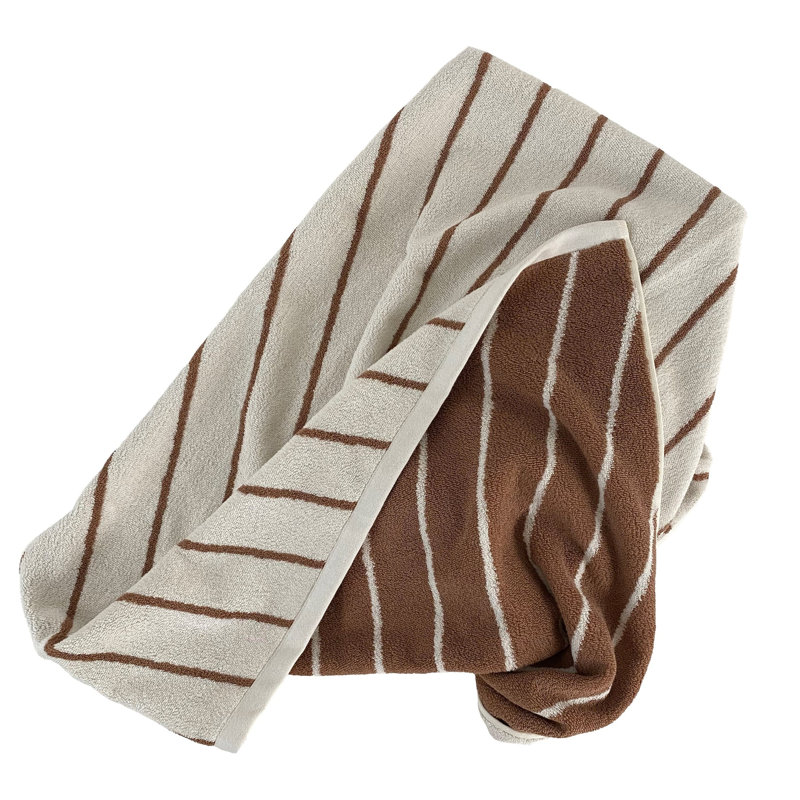 Raita Bath Towel, Cloud/Caramel
