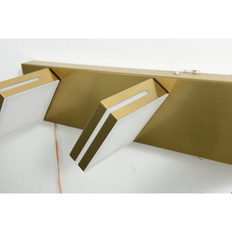 Modern Dimmable LED Vanity Lights for Mirror 3 CCT Adjustable LED Vanity Light, 4 Lights, Brushed Gold