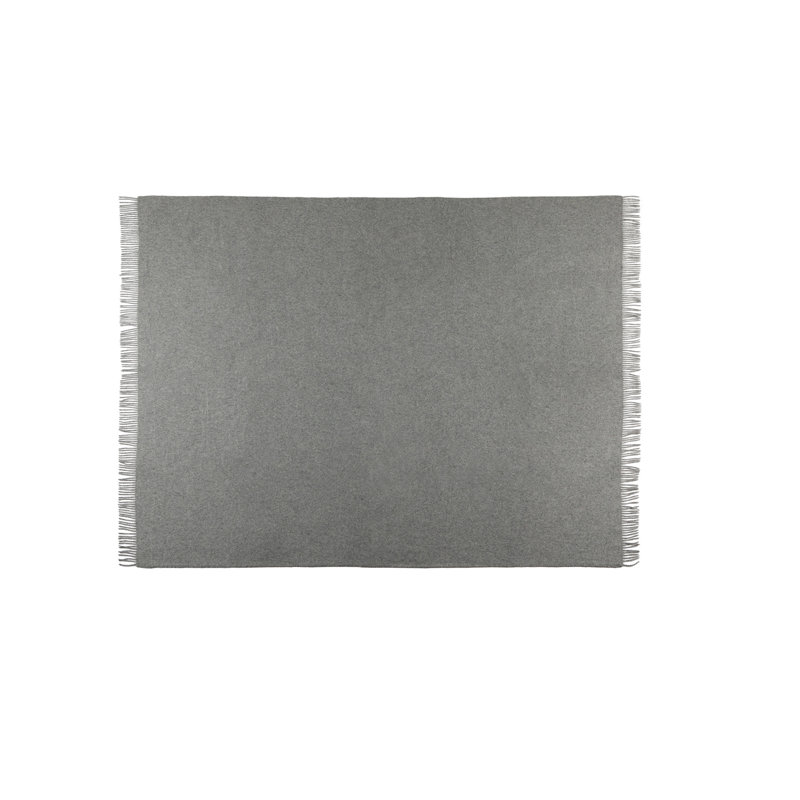 Jeté en laine recyclée et écossais L 73 po x l 59 po Fibre par Auskin, Gris