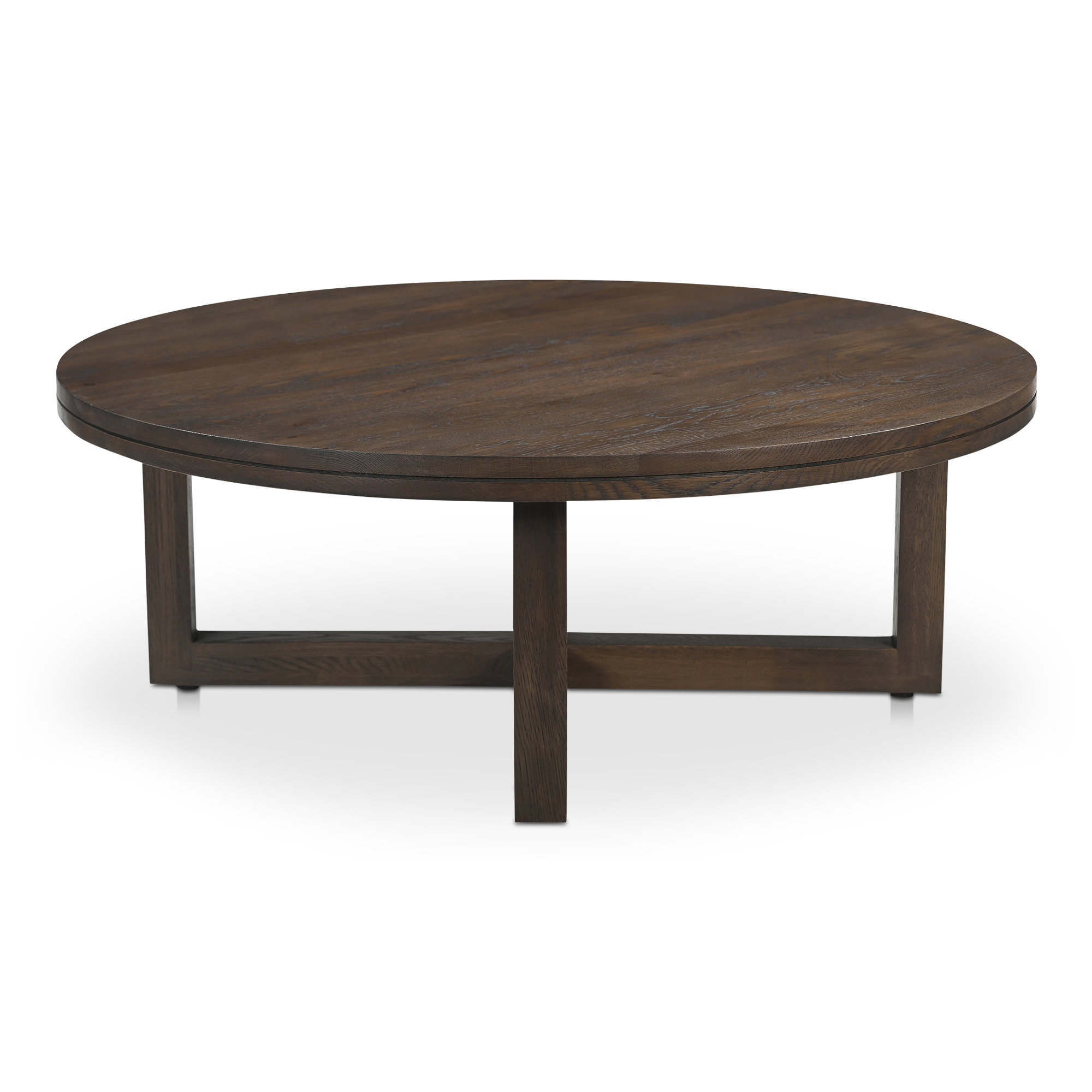 Solid Wood Single Coffee Table, Dark Brown