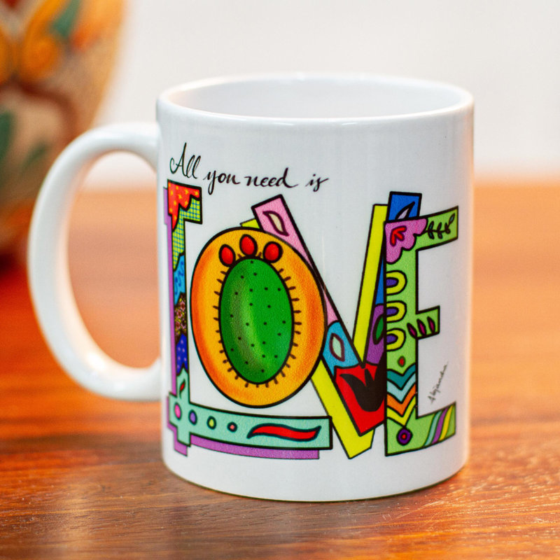 Tasse en céramique Bungalow Rose faite à la main All You Need Is Love
