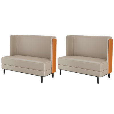 Banc double en similicuir pour restaurant
